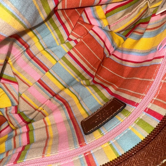 Vintage Fossil Small Handbag weave Leather Purse Satchel - Picture 6 of 7